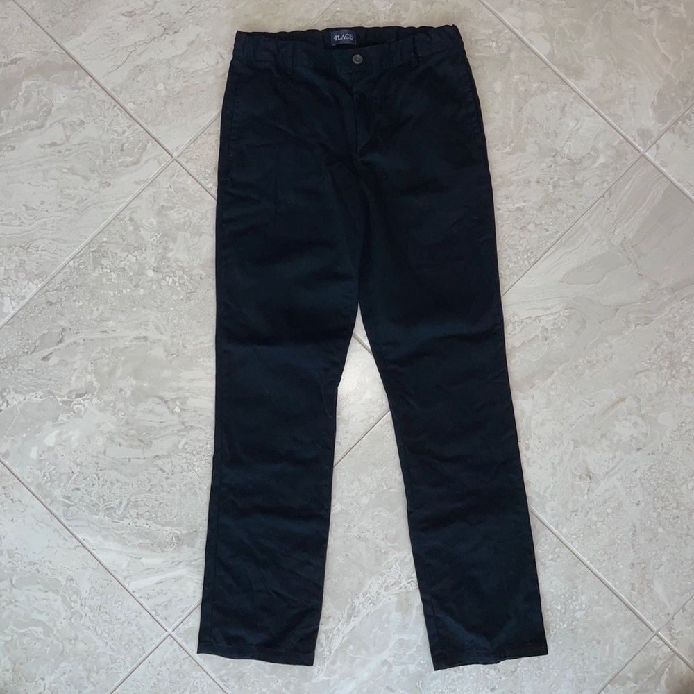 The Children’s Place Boys Sz 16 Black Pants NWOT